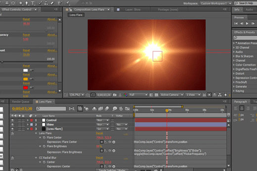 Lens Flares in After Effects 4