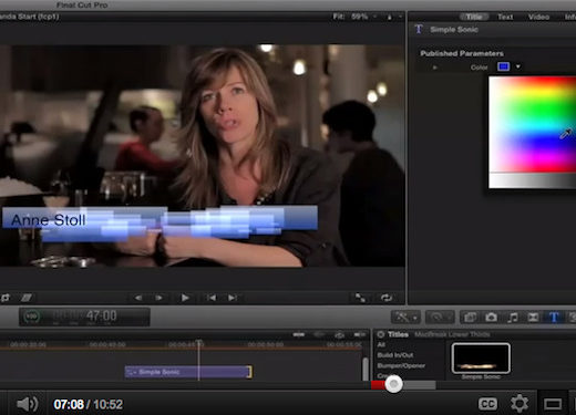 Customizing a Title in FCP X 1