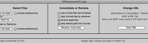 VideoToolshed releases FcpReconnect to aid in media management 2