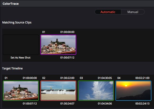 Solutions to Resolve Part 2: Accurate shot match in ColorTrace 1