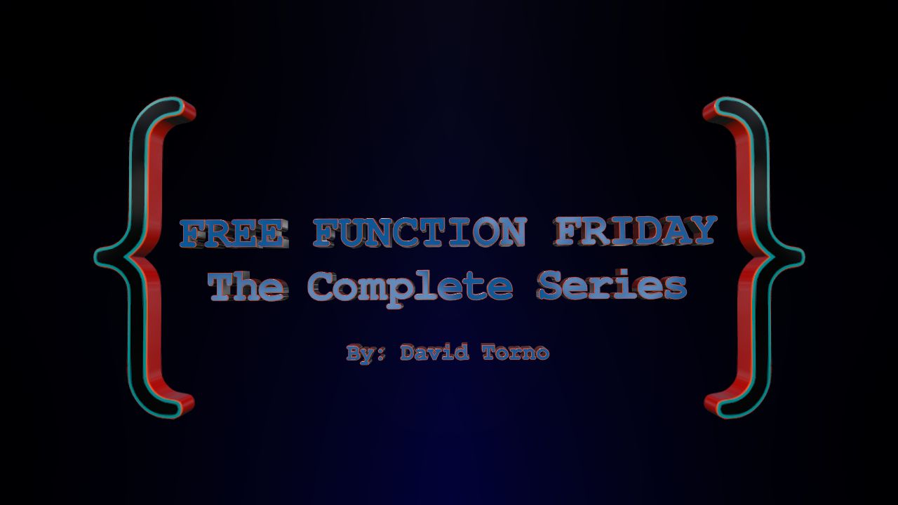 Free Function Friday Complete Series 1