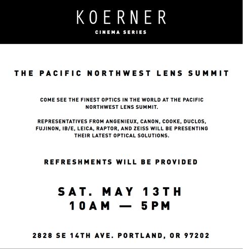 Koerner Lens Summit info