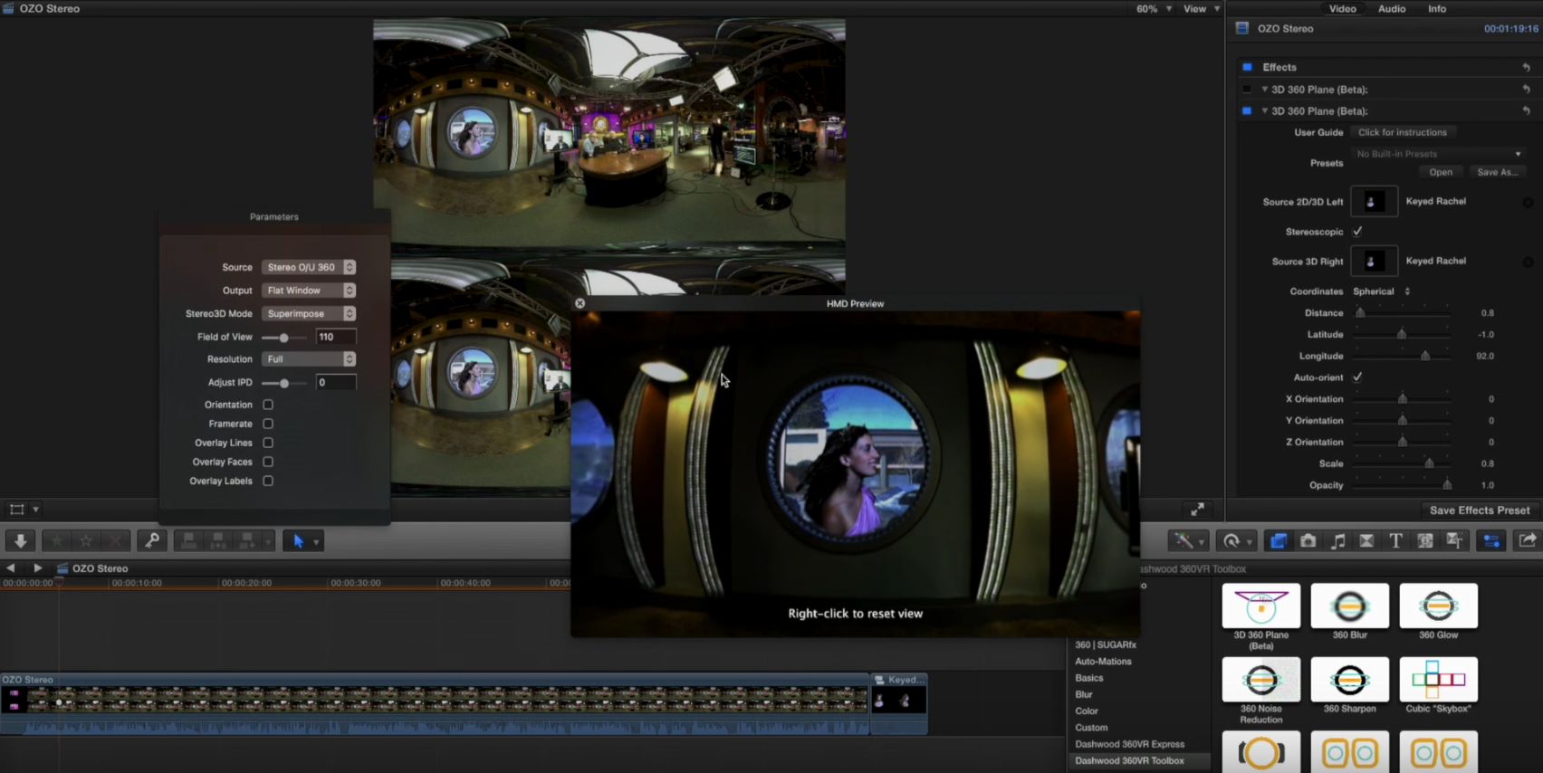 360VR compositing in Final Cut Pro X 9