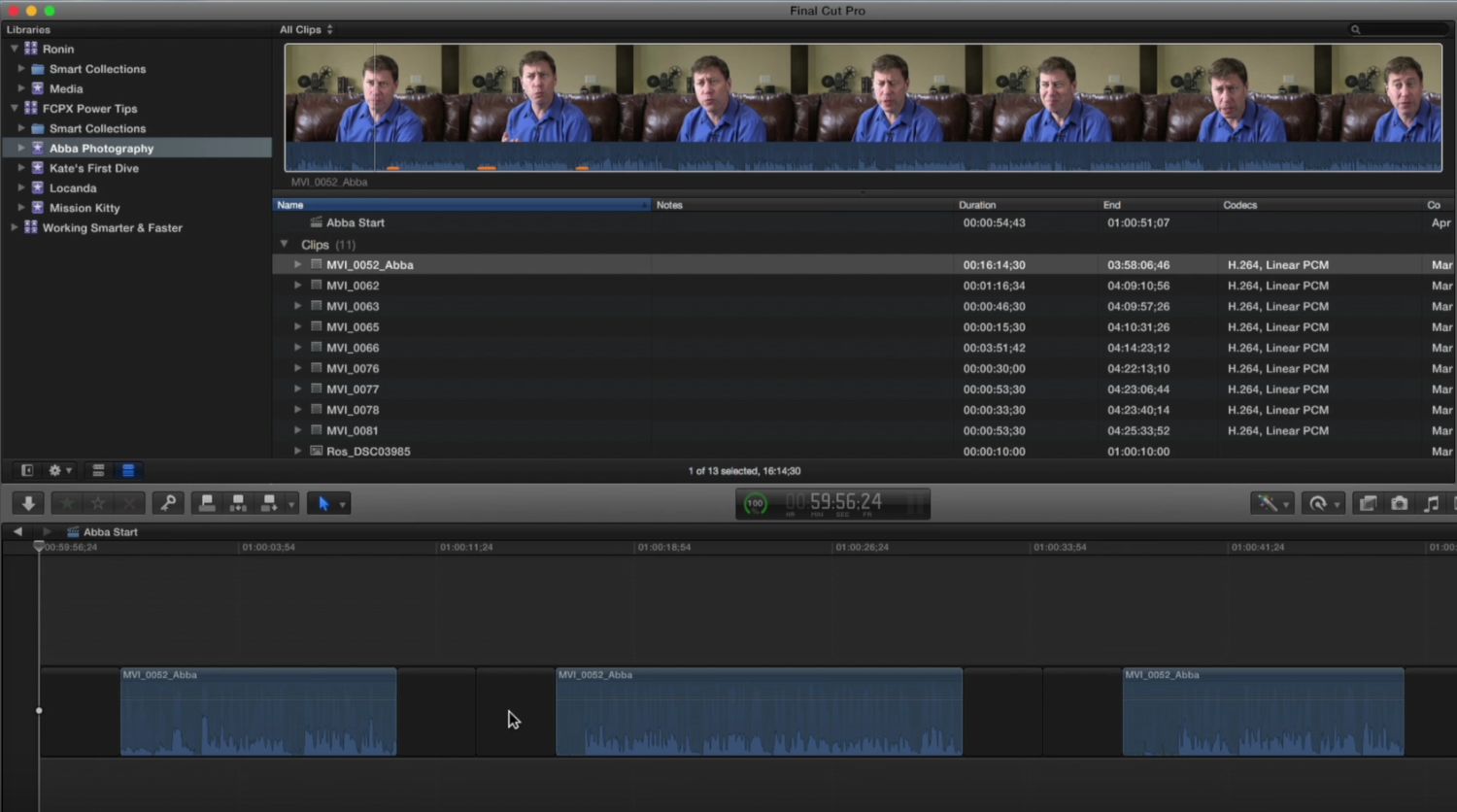 Reverse favoriting in Final Cut Pro X 4