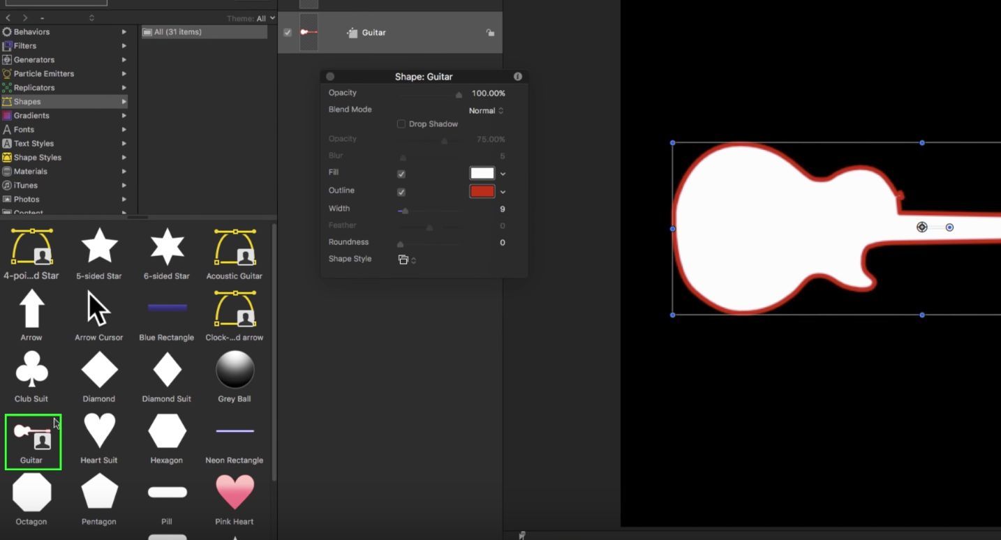 Creating Custom Shape Icons in Motion 1