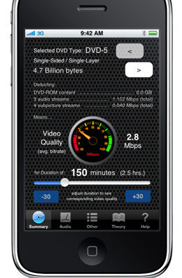 EditGroove unveils professional DVD Bit Budgeting solution for iPhone 3