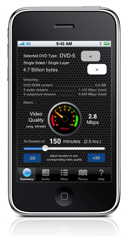 EditGroove unveils professional DVD Bit Budgeting solution for iPhone 1