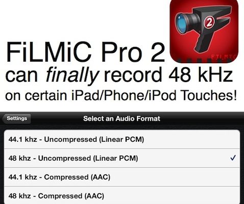 FiLMiC Pro 2 can finally record correct 48 kHz audio! 2