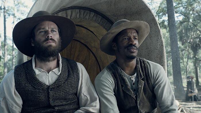 Armie Hammer as "Samuel Turner" Nate Parker as "Nat Turner" in THE BIRTH OF A NATION. Photo courtesy of Fox Searchlight Pictures. © 2016 Twentieth Century Fox Film Corporation All Rights Reserved