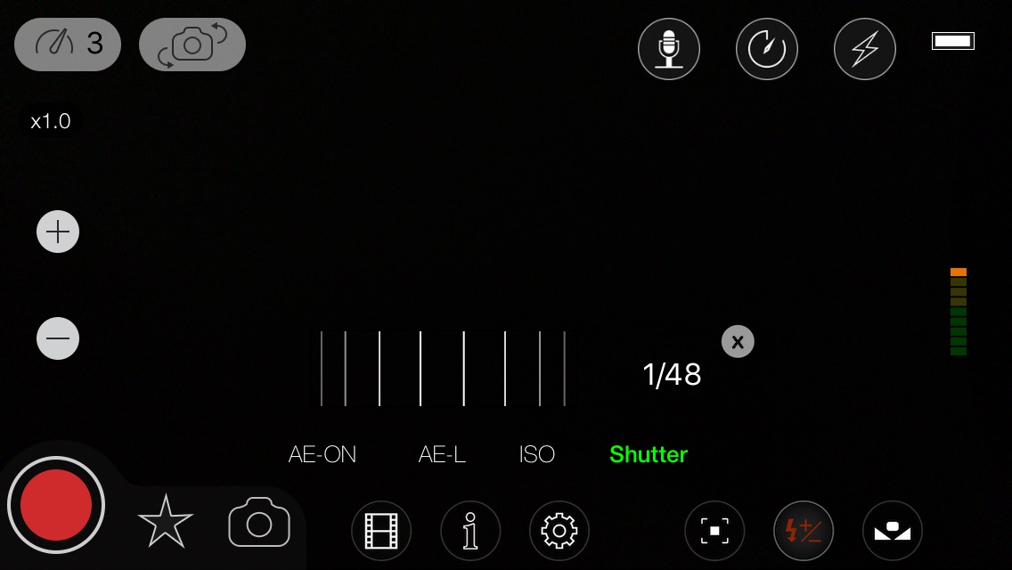 MoviePro for iOS: How to set 180-degree shutter, framerate and more 19
