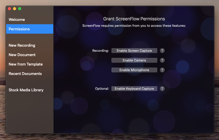 ScreenFlow Permissions