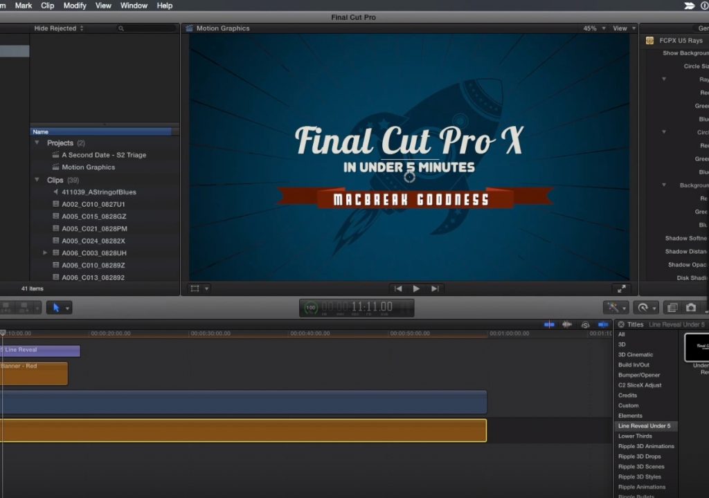 Free Motion Graphics Templates Final Cut Pro