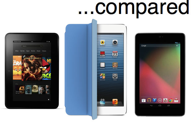 Small tablets (Kindle Fire HD, iPad mini, Nexus 7) for content producers and consumers 1