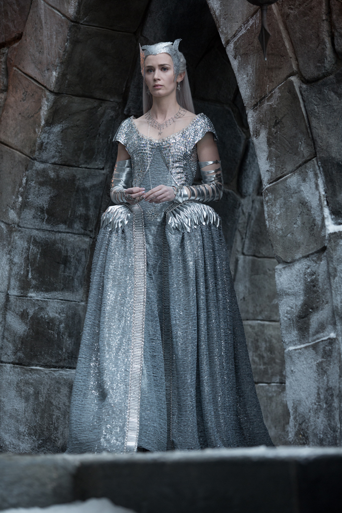 EMILY BLUNT as the Ice Queen Freya in the story that came before Snow White: "The Huntsman: Winter’s War." Chris Hemsworth and Oscar® winner Charlize Theron return to their roles from "Snow White and the Huntsman," joined by Blunt and Jessica Chastain.