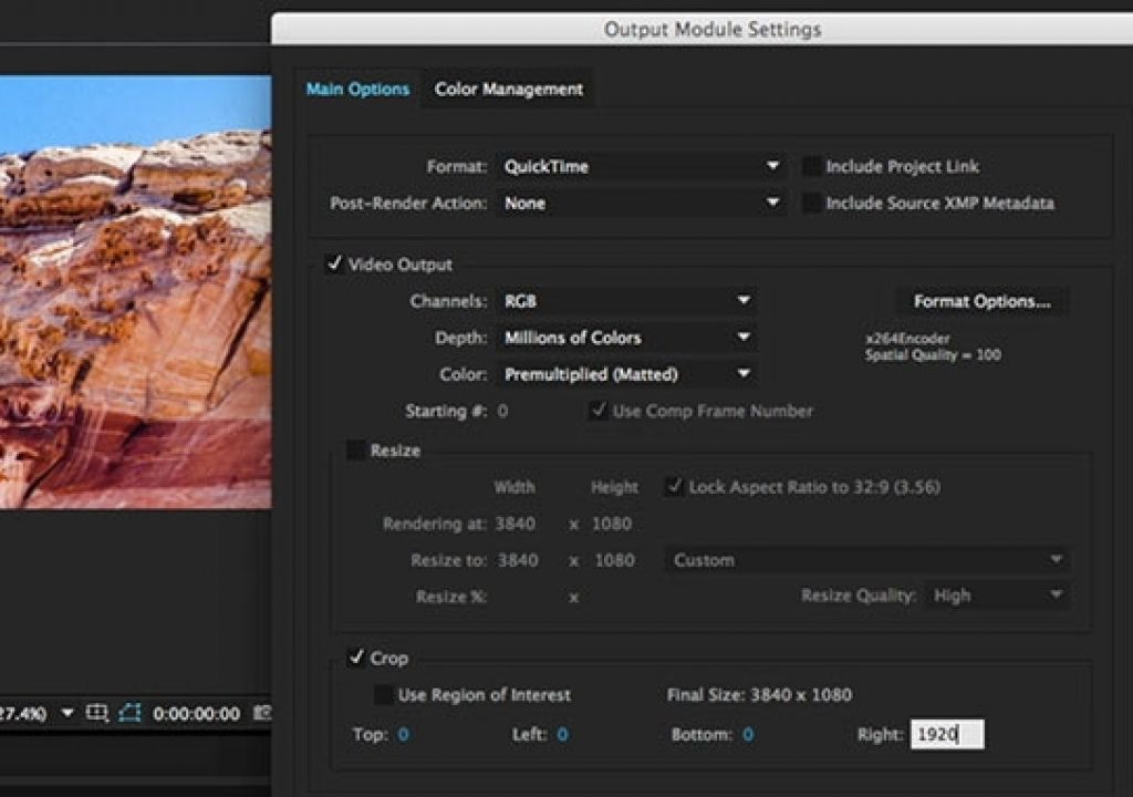 After Effects Hidden Gems: Cropping in the Output Module 1