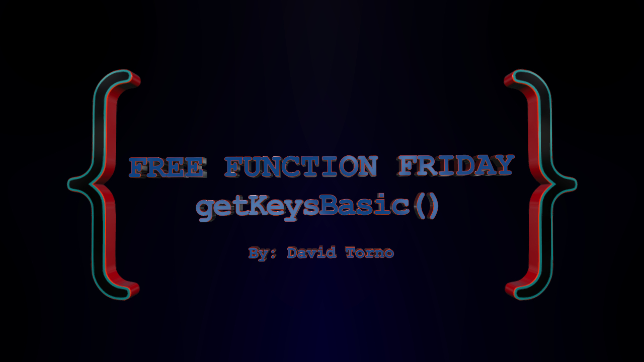 Free Function Friday getKeysBasic 13