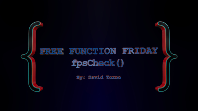 Free Function Friday fpsCheck 2