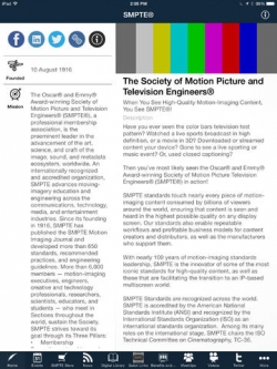 SMPTE® Extends Access to Society Resources With Launch of Mobile App 16
