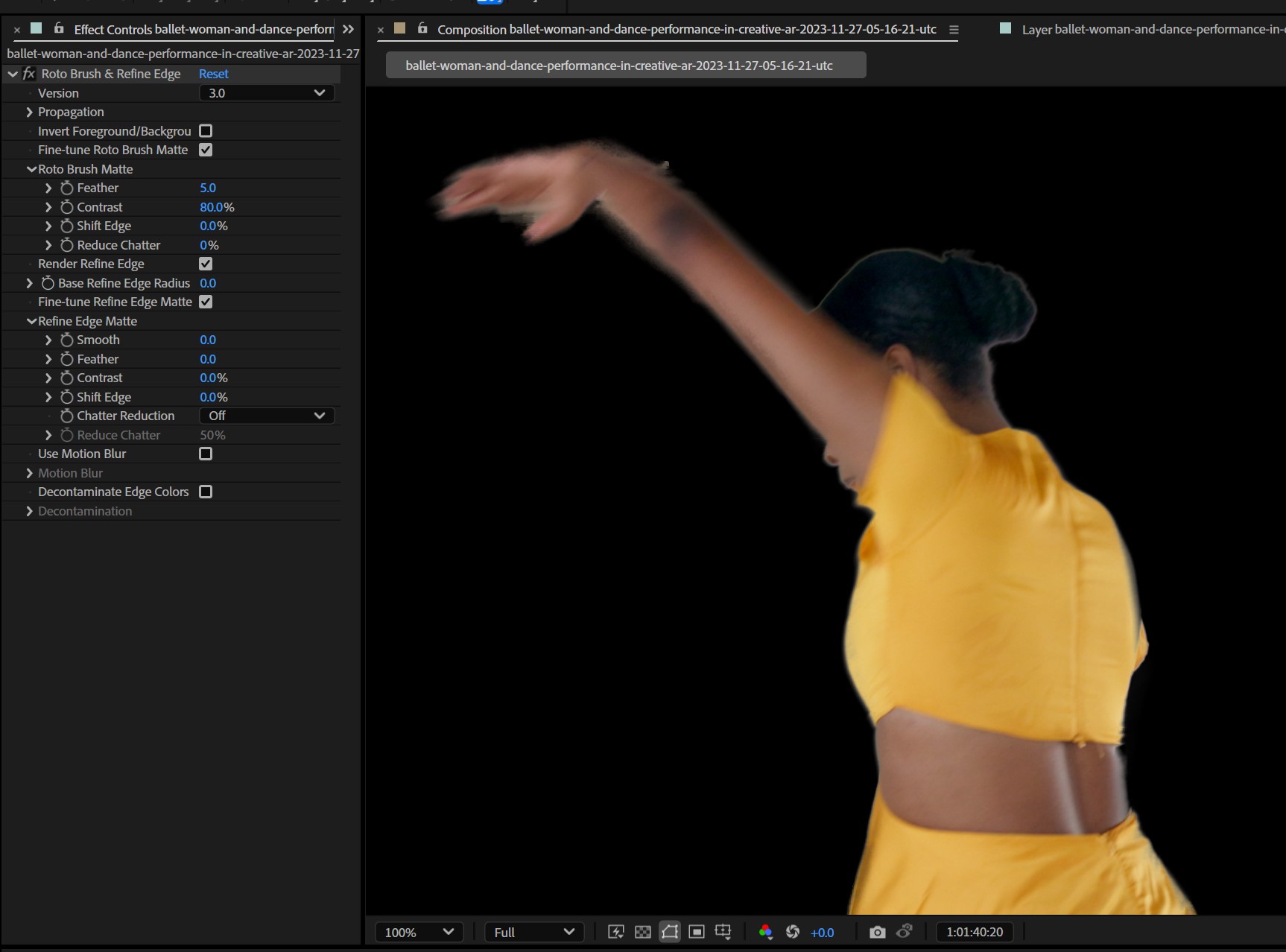 In-Depth Look: Continuum 2025.5 4 Roto-Brush with a little bit of Refine Edges