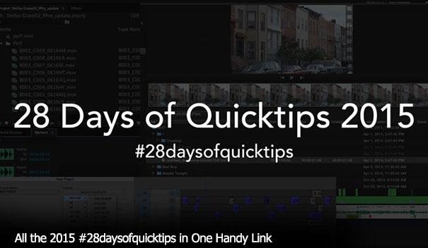 Day 29 #28daysofquicktips - A Batch of Media Composer & FCPX tips from Jesús 21