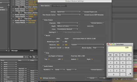 After Effects Apprentice Free Video: Rendering a 4:3 Center Cut Movie from a 16:9 Composition 8