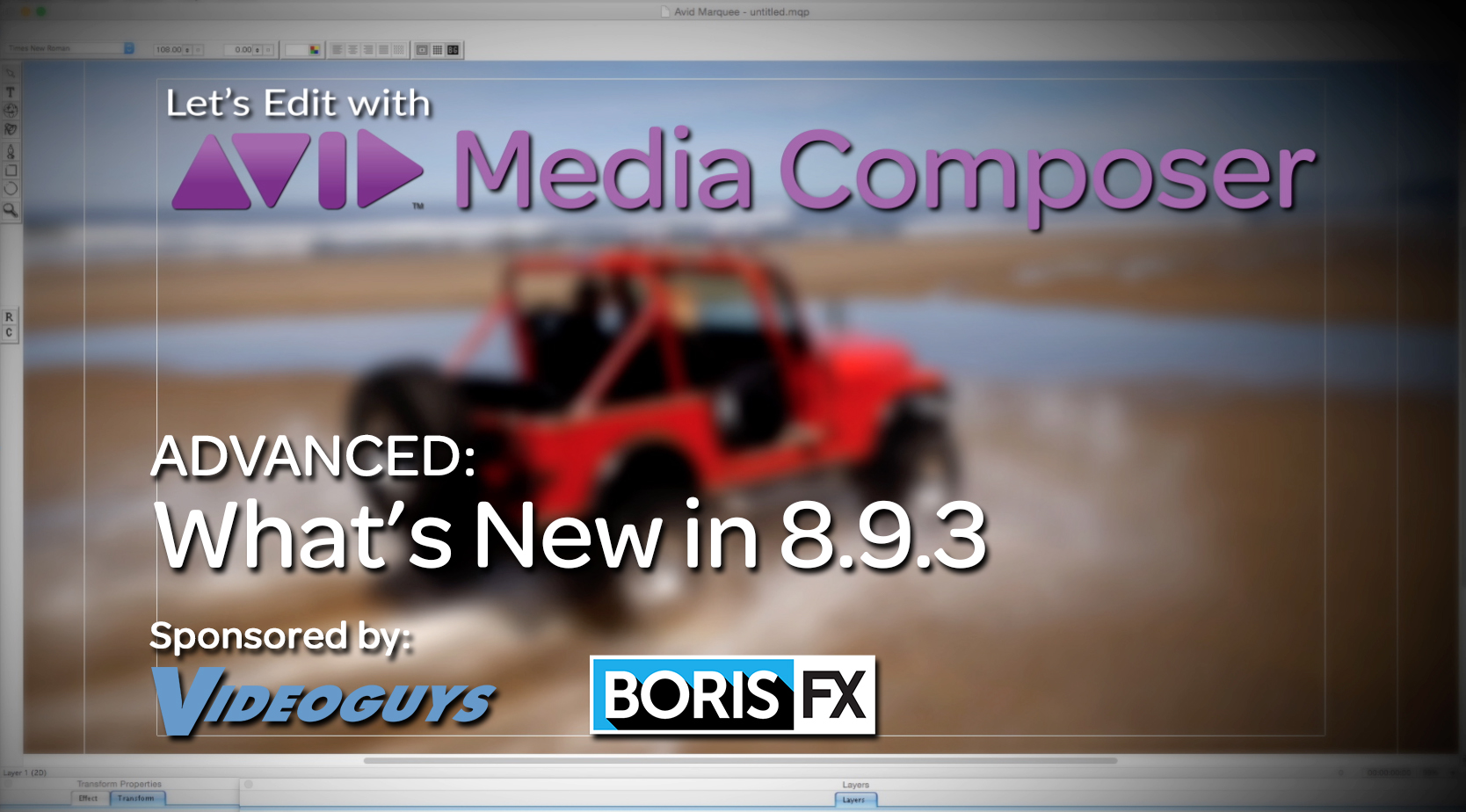 Let's Edit with Media Composer - What's New in 8.9.3 1