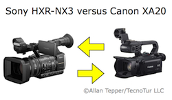 Sony new NX3 camcorder compared with the Canon XA20 49