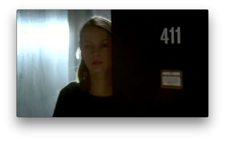 Hall underlight's Uma Thurman at the start of this shot, but then blinds us with light at the end of it.