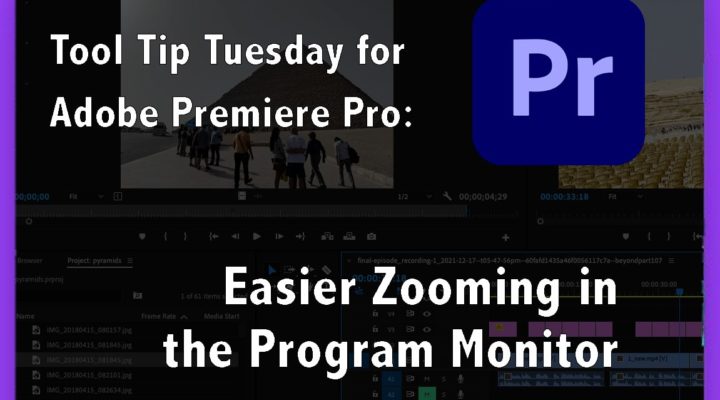 Title of article: Easier zooming in the program monitor