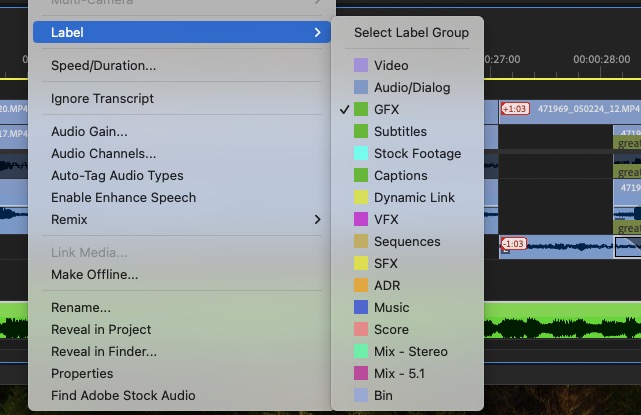 Adobe Premiere Pro (Beta) updates Labels. Editors rejoice. 5