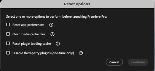 Tool Tip Tuesday for Adobe Premiere Pro: Reset options and preferences 9 Tool Tip Tuesday for Adobe Premiere Pro: Reset options and preferences 9