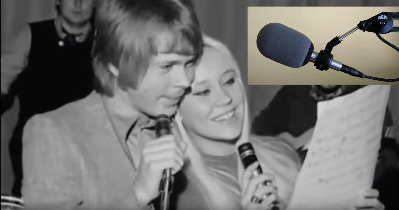 Shure 545 mic with Agnetha Fältskog of the Swedish palindromic ABBA group
