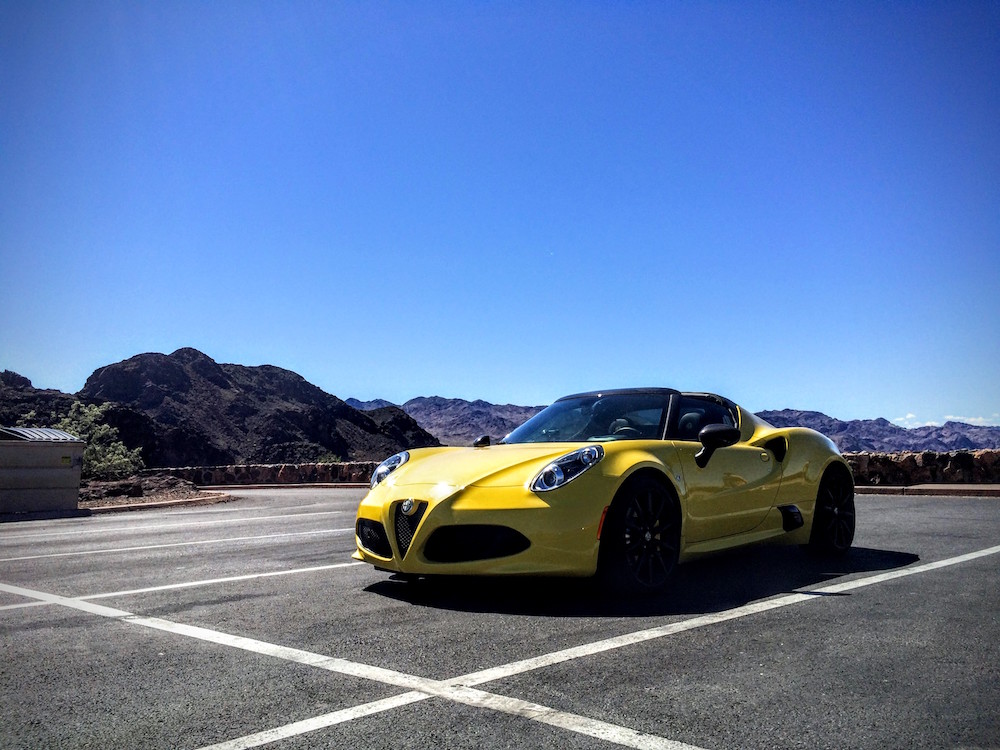 The Alpha Romeo 4C Spider is a great driver's car, and I drove it all over and around Vegas for a day.