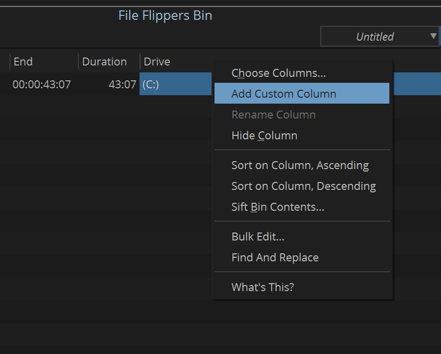 Bin Columns 4