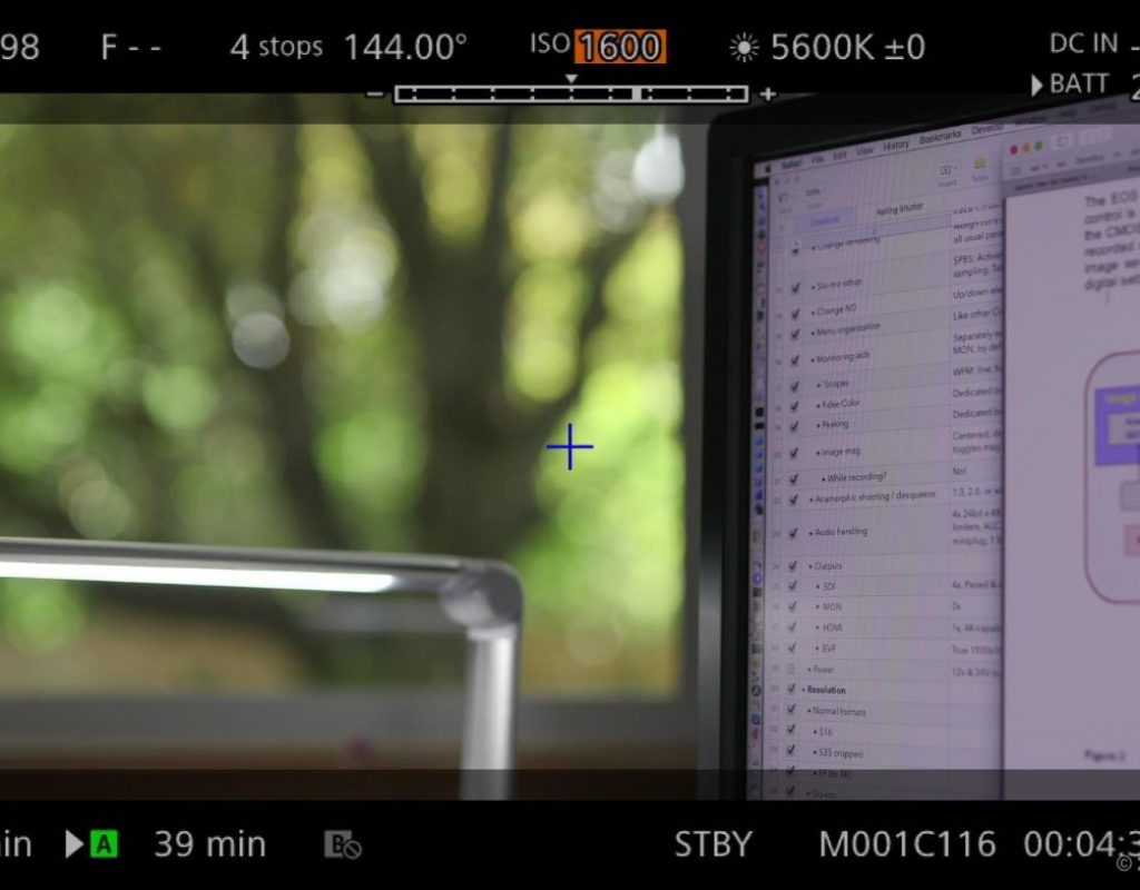 EVF FUNC menu with ISO selected