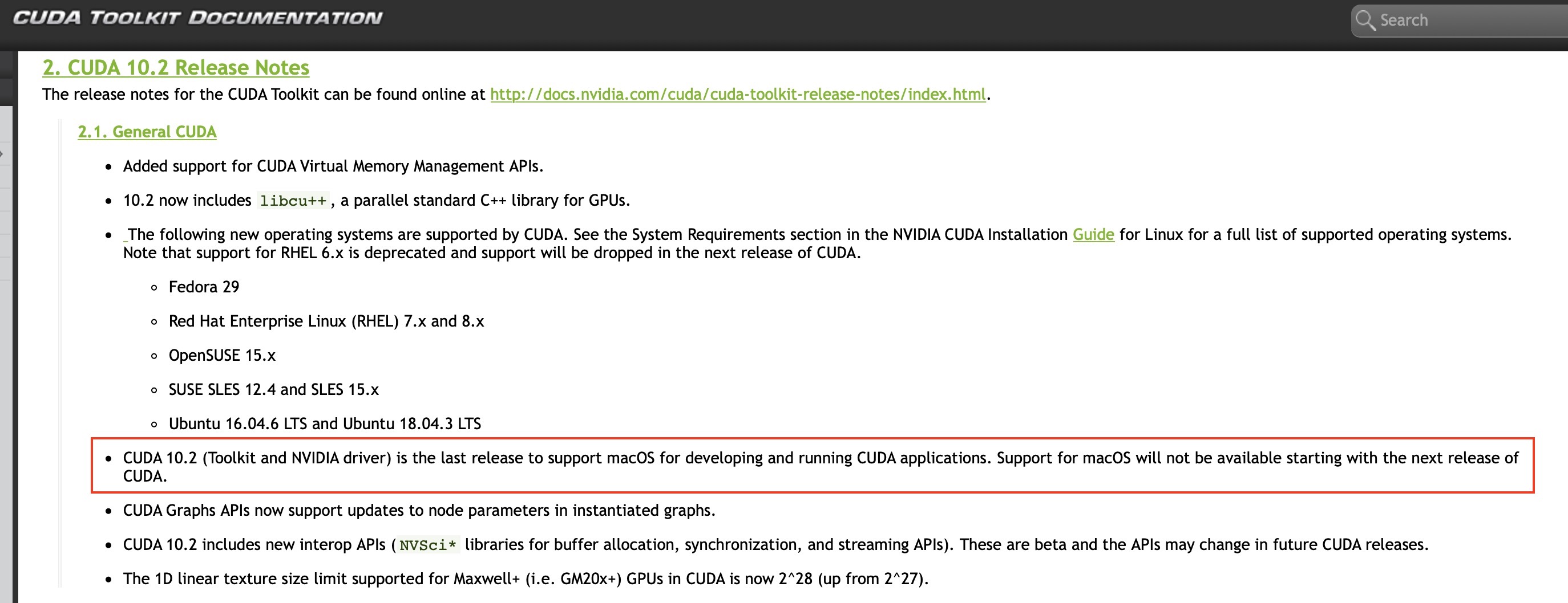 Officially official: NVIDIA drops CUDA support for macOS 11