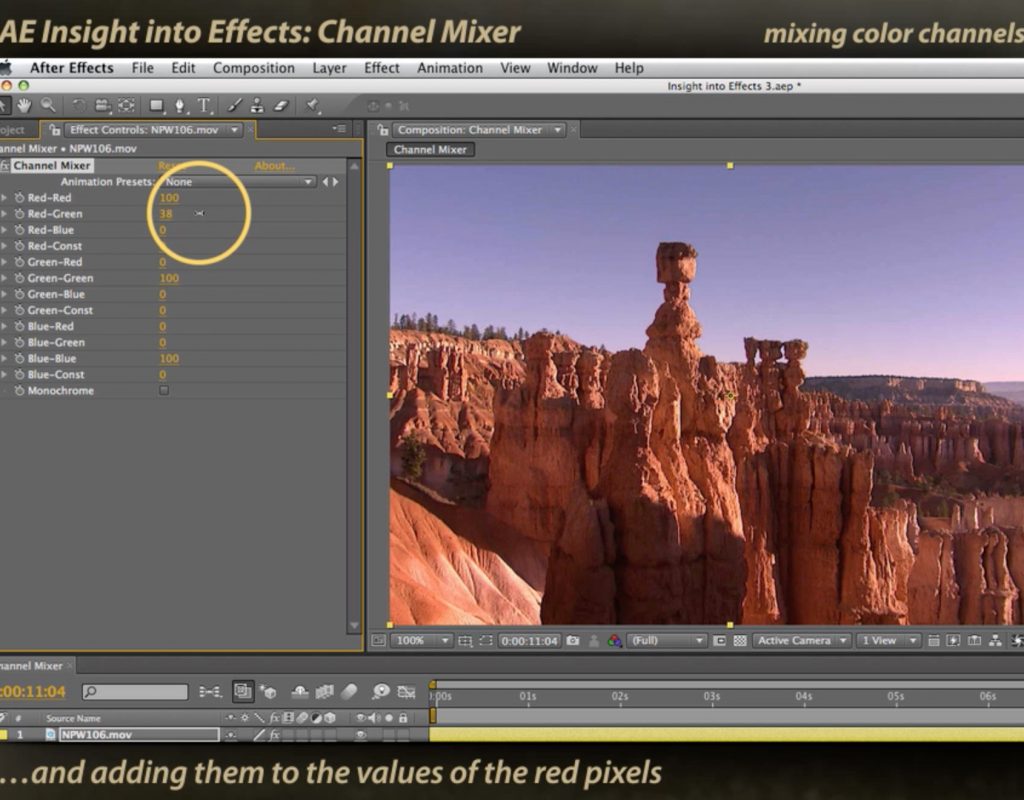 After Effects Channel Mixer