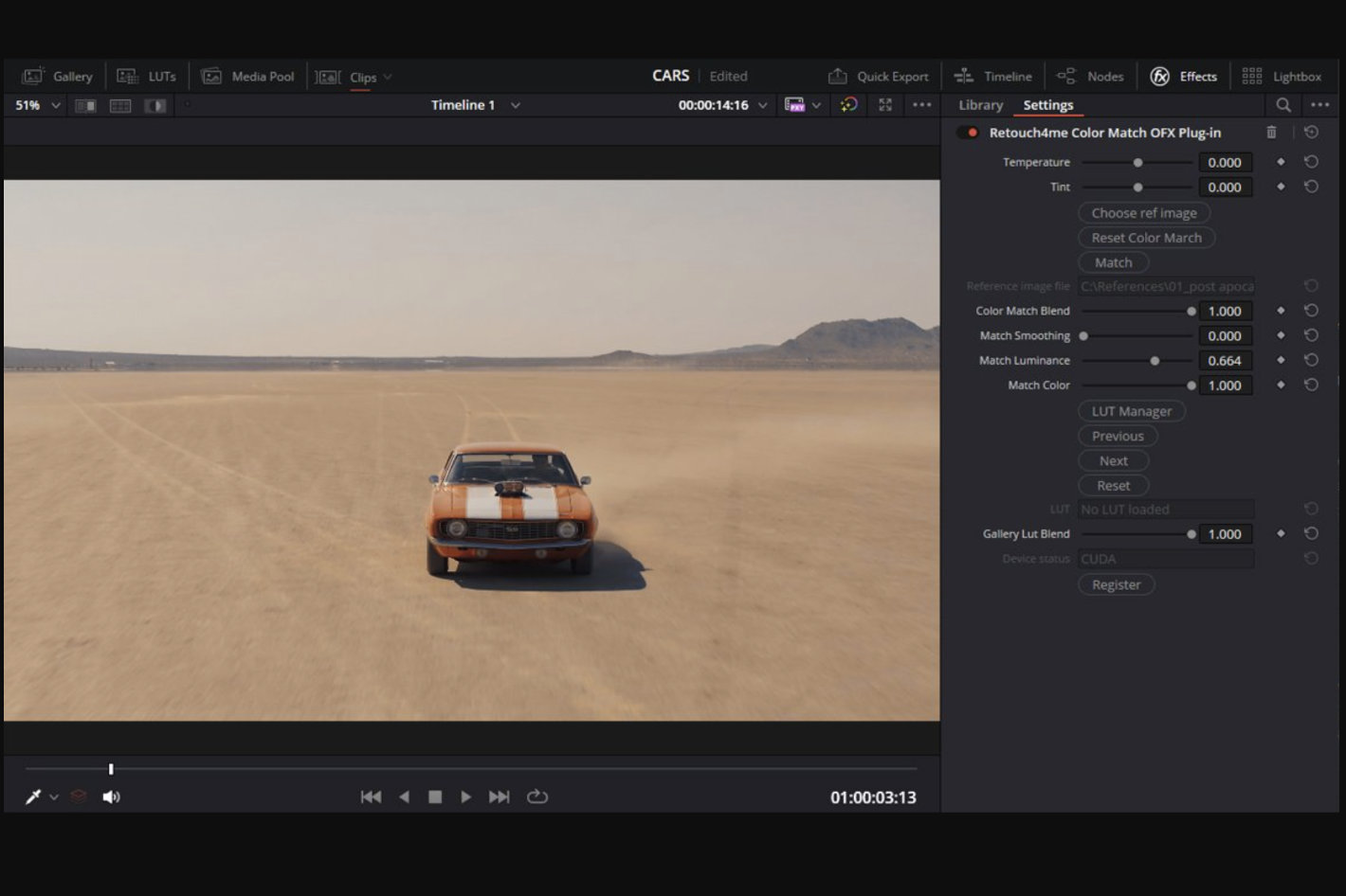 Color Match OFX: new reference-based video editing plugin 1