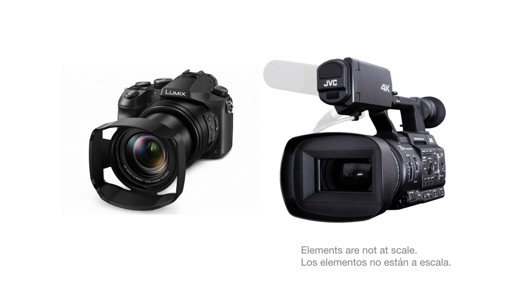 Compare: Panasonic Lumix DMC-FZ2500 and JVC GY-HC500 1” type 4K cameras 6