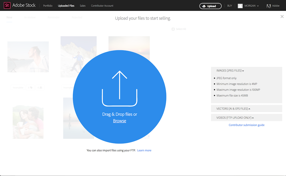 Adobe Stock is more than just stills as see in the file formats listed on the upload page.