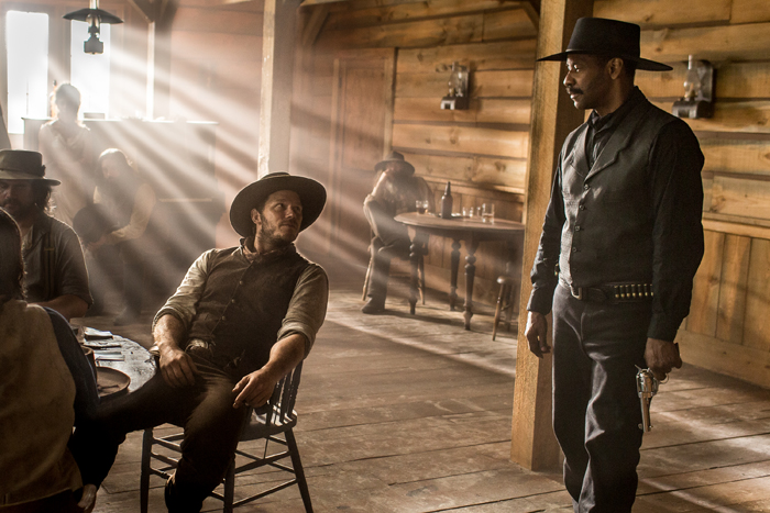 Chris Pratt and Denzel Washington in Metro-Goldwyn-Mayer Pictures and Columbia Pictures' THE MAGNIFICENT SEVEN.