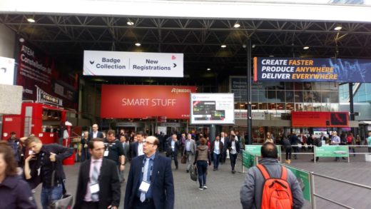 Crowds outside the RAI exhibition centre in Amsterdam during an IBC show