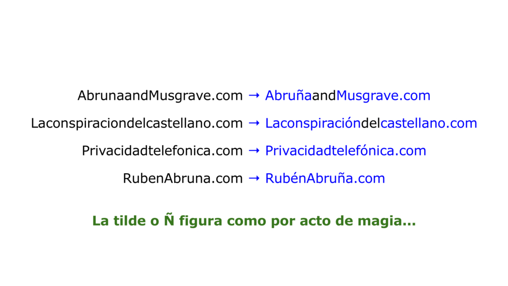 Accented domains