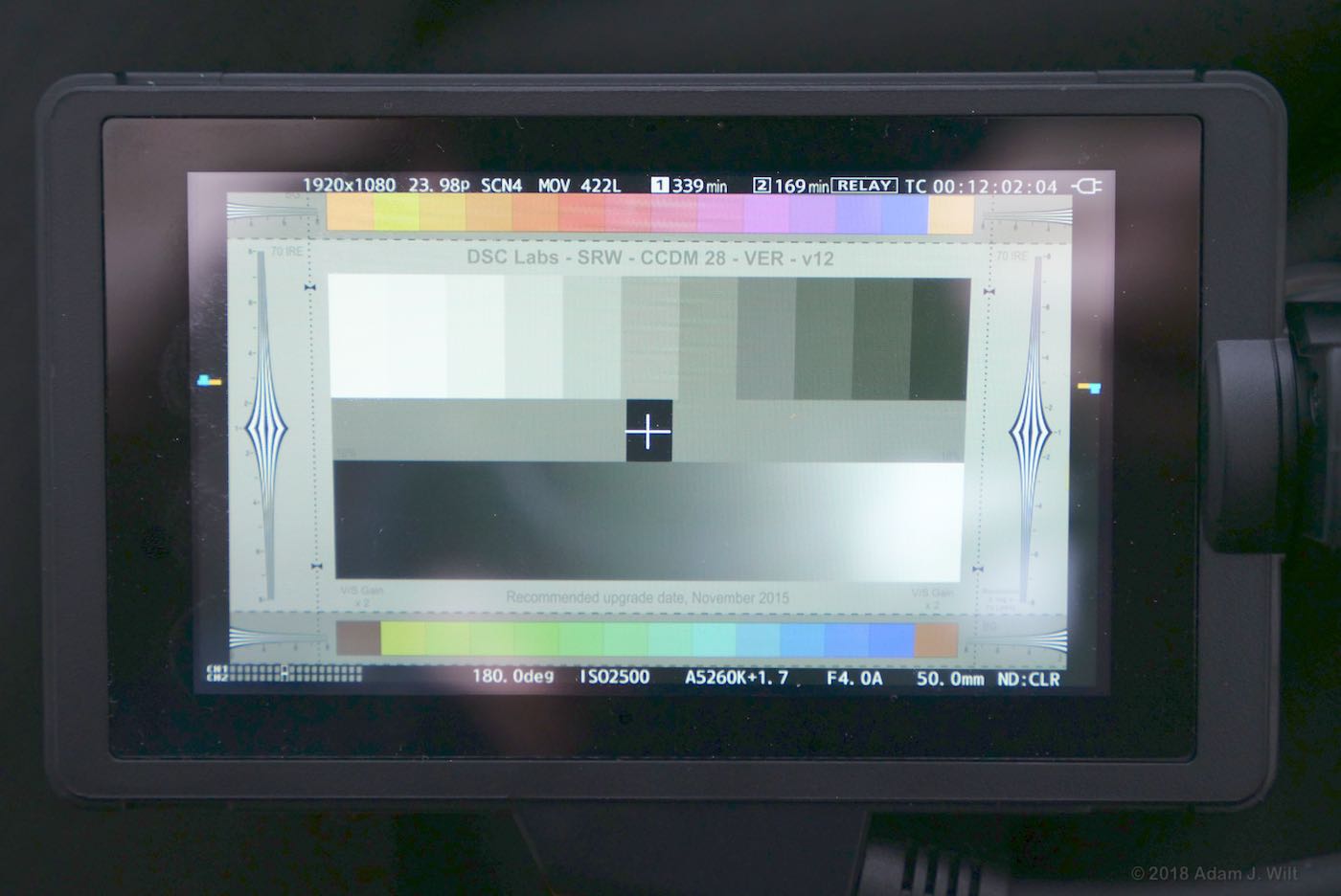 EVA1 monitor display.