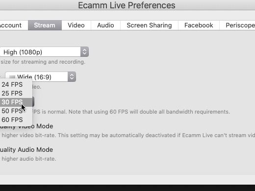 Understanding Ecamm Live’s framerates and audio sampling 49