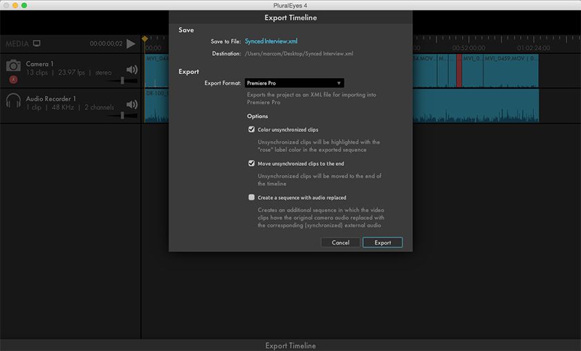 Export Premiere Pro