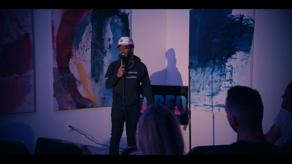 Comedian Niles Abston performing at FADED Comedy Santa Monica