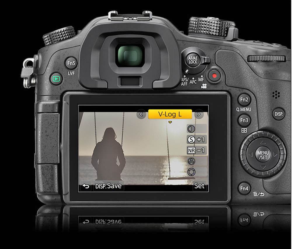 GH4 V-Log L display, courtesy Panasonic