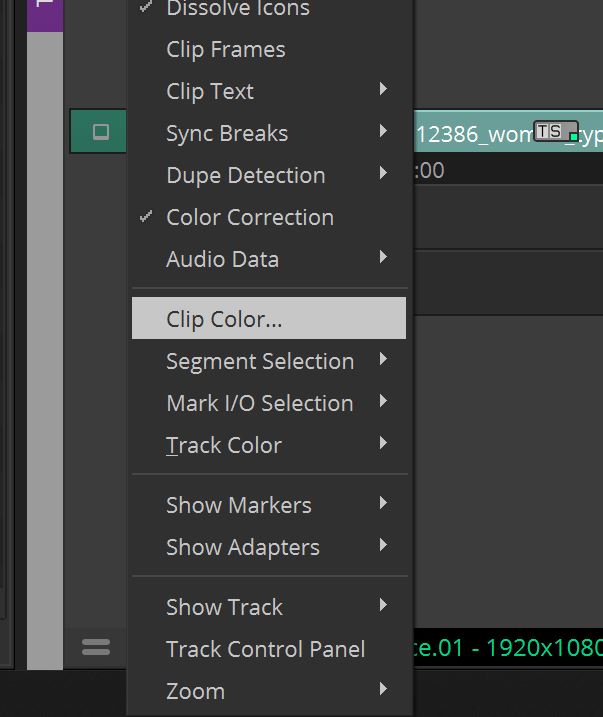 Media Composer Clip Color in your timeline