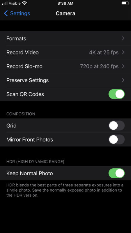 Unlock the hidden 25p mode in your current iPhone’s camera app 8